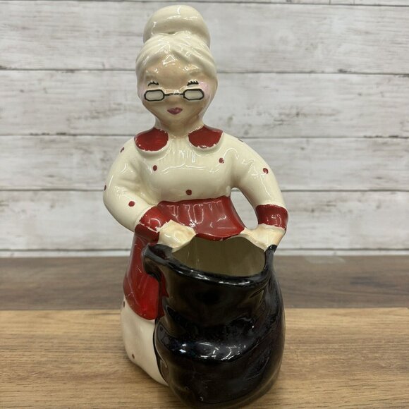 Mrs Claus w/ Toy Bag Ceramic Figurine Statue Decoration Christmas Holiday - Picture 9 of 10
